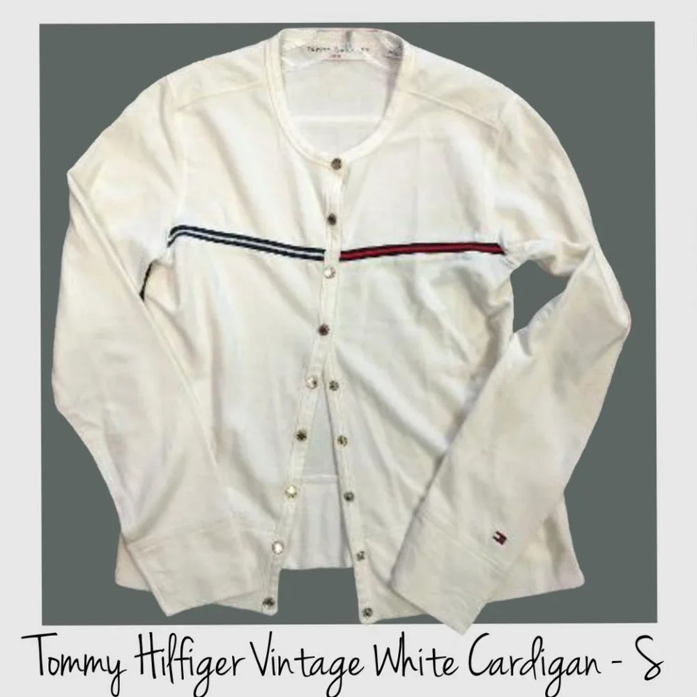 Vintage Tommy Hilfiger White Cardigan Small_2